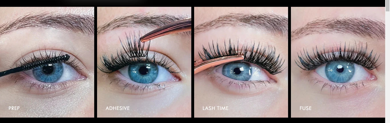Woman Applying individual lashes alternative