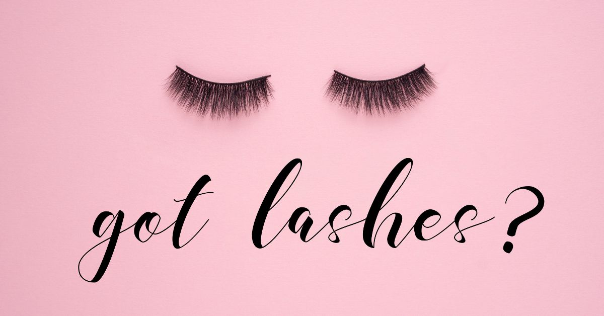 Beautiful lashes on pink background