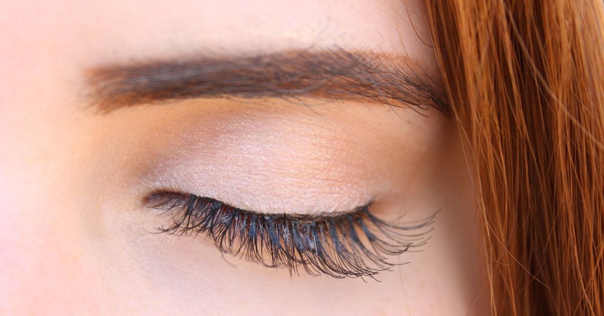 Closeup of a Woman's Eyelashes with Mascara
