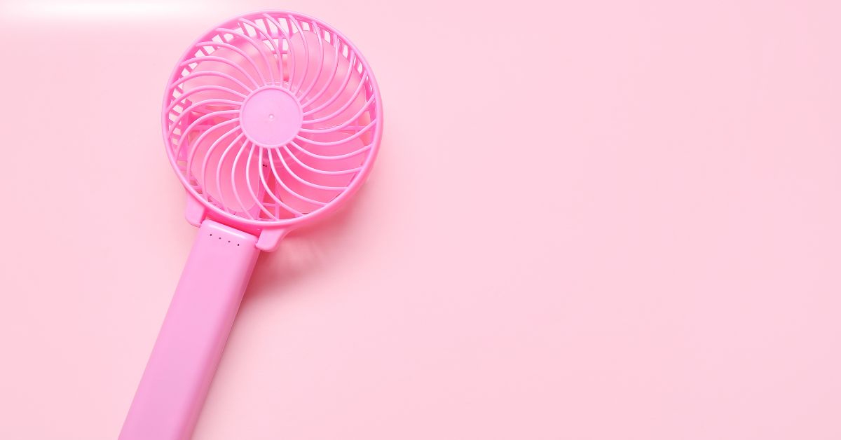 Pink Portable Electric Fan