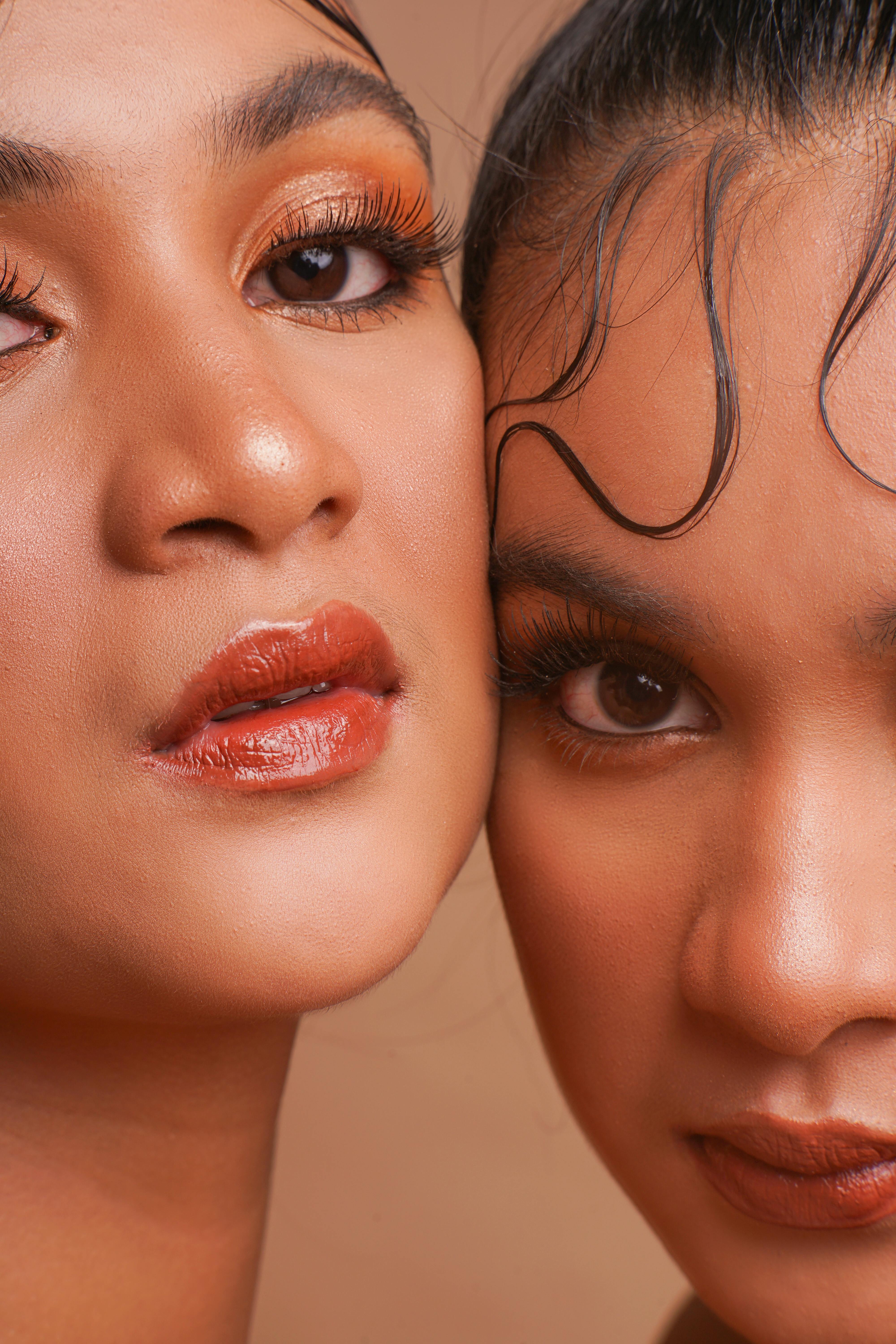 Two Women with False lashes