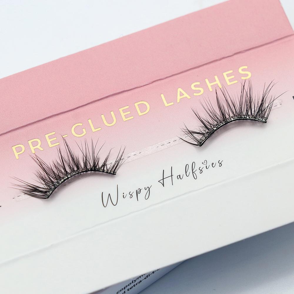 Pre Glued Half Lashes Wispy Halfsies